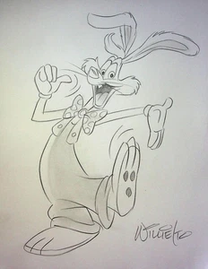 Willie Ito signierter handgezeichneter Bleistift Animationskunst - Roger Rabbit - Bild 1 von 2