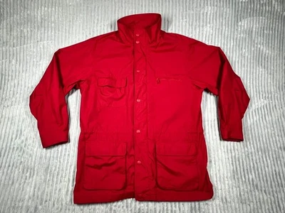Vintage Eddie Bauer Wool Lined Red Barn Chore Jacket Men's L Tall Ranch *Flaw - Image 1 of 4