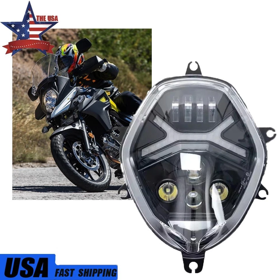 Faro LED DRL para Suzuki V-STROM DL650 DL1000 2014 2015 2016 2017 2018 2019 Foto 1 de 4