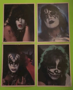 Set 4 foto lucide 8 x 10" Aucoin KISS Kiss Army 1978 vintage. Tutti i membri! - Foto 1 di 15