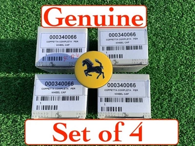 340066 Ferrari Center Caps Cap OEM Factory Set 4 Fits All Modern Models 355-SP90 - Image 1 of 3