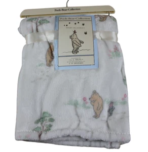 Winnie the Pooh Bear Collection Baby Blanket Ivory Piglet Pink Flower Girls NWT - Picture 1 of 5