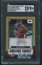 2021-22 Panini Chronicles Draft Picks Optic Moses Moody Gold Auto /10 SGC 9/10