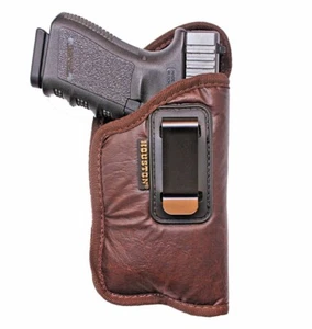 Brown Laser/Light IWB Houston Soft Eco Leather Gun Holster - Choose Size - Picture 1 of 36