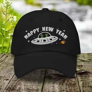 Happy New Year Alien UFO Ballkappe Papa Mütze Ufologie - Bild 1 von 32