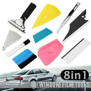 8pcs Car Window Film Tint Vinyl Wrap Tools Squeegee Scraper Set Tinting Install - Picture 1 of 8