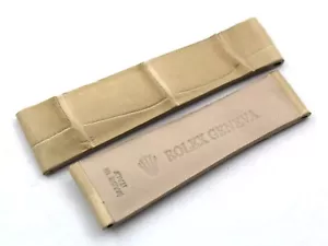 Cinturino Pelle Coccodrillo Beige 20/16mm Deployante Artigianale Ricambi Orologi - Foto 1 di 5