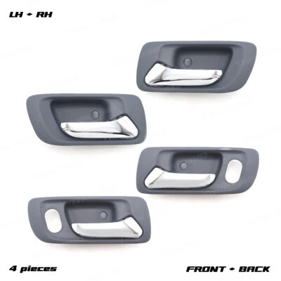 Fits Honda Accord 1998 - '02 Set Gray 4Dr Lh+Rh Inner Inside Handle Door Lever - Imagem 1 de 4