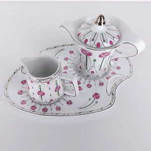The Leonardo Collection Rennie Mackintosh Inspired Tea Pot, Milk Jug & Tray Set - Picture 1 of 15