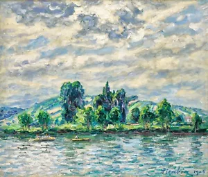 FRANCIS PICABIA Poster or Canvas Print "BORDS DE L'YONNE, EFFET DE SOLEIL" - Picture 1 of 1