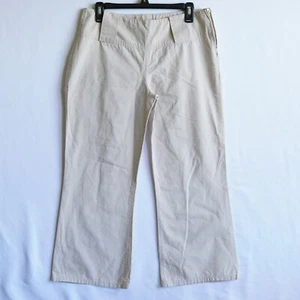 XOXO Flared Leg khaki Side Zipper Size 7/8 100% Cotton Premium Pants - Picture 1 of 6