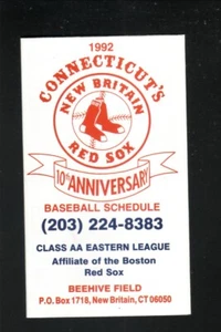 Nuevo calendario de bolsillo Budweiser Eastern League 1993 de los Medias Rojas de Gran Bretaña - Imagen 1 de 2