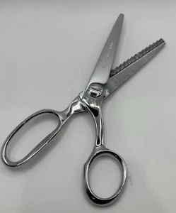 Rex Cutlery Joy Super Edge Chrome Plated Scallop Cut Scissors P-65 Germany - Picture 1 of 6