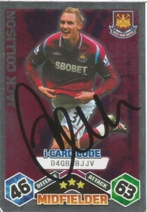 JACK COLLISON SIGNIERT WEST HAM 2009/2010 MATCH ATAX HANDELSKARTE + KOA - Bild 1 von 1