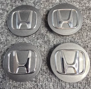 (4)Honda OEM Dark Gray Plastic 2 3/4" 2.75" Center Cap Hub Dust Cover PS+PPE #62 - Picture 1 of 8