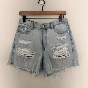 American Eagle Mom Shorts Damen Denim Used-Look Größe 8 - Bild 1 von 6