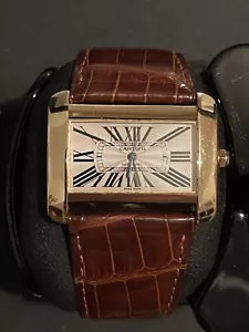 CARTIER TANK DIVAN AUTOMATIK 2603 18K 750 MASSIV GOLD HERRENUHR VINTAGE - Bild 1 von 12