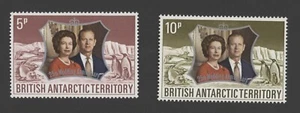 1972 British Antarctic Territory  Scott #43-44,  Silver Wedding MH - Picture 1 of 1