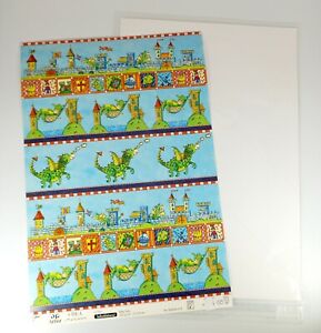 A4 Dragon Theme Glossy Self Adhesive Cardstock For Papercraft 2 Sheets