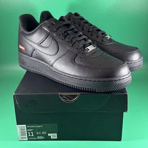Size 11 - Nike Air Force 1 Low x Supreme Box Logo Black (CU9225-001) Mens - Picture 1 of 10