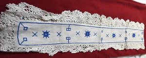 Alte lange Tischdecke von ca. 1930 - Bild 1 von 3