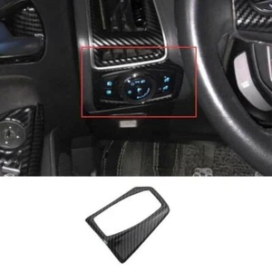 For Ford Focus 2012-2018 ABS Carbon Fiber Headlight Button Frame Cover Trim 1PCS - Picture 1 of 5