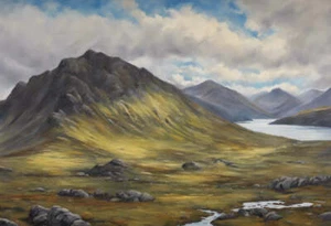 Scottish Highlands Painting I Art Print - Picture 1 of 1