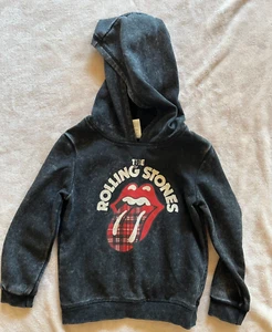 The Rolling Stones Pullover Black Hoodie Unisex Youth Size 5T - Picture 1 of 3