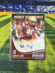 2021 Panini Threads Hunter Long RC Auto Miami Dolphins Boston College Eagles - Picture 1 of 2