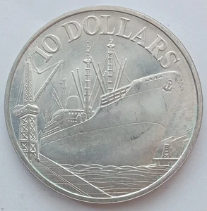 1976 Singapore Silver 10 Dollars Coin. High Grade. LC8 - Picture 1 of 2