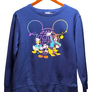 Disney Mickey Donald Pluto Goofy Sweatshirt Youth Unisex Pullover Sweater SZ XL - Picture 1 of 3