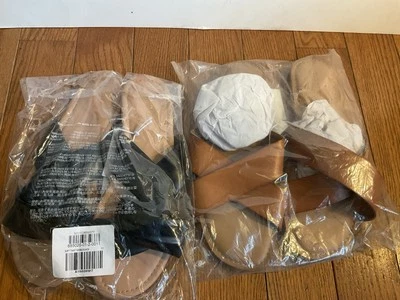 Conjunto 2 Sandalias Antiguas Azul Marino Banda Cruzada Talla 11 Para Mujer Nuevas Marrón Negro Lote #2 Foto 1 de 4