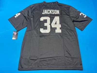 Новая вышитая футболка большого размера для взрослых Bo Jackson Las Vegas Raiders No34 - Изображение 1 из 4