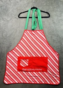 bath and body works Christmas Exclusive Work Apron Candy Cane Stripe  - Picture 1 of 6