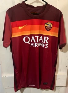 AS Roma 2020 2021 Home Shirt Jersey Serie A L 20 21 Pellegrini Lupi Qatar Large - Picture 1 of 7