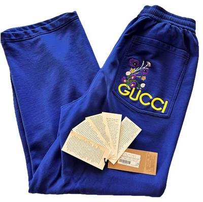 Pantalones deportivos para hombre GUCCI $1250 MD púrpura mezcla de lana seda GG, XJERZ 2022 Foto 1 de 4