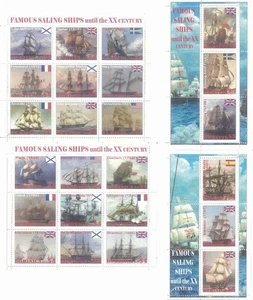 Stamp block complete Famous Salliing Ships until the XX Century 2019 issue (2) - Picture 1 of 1