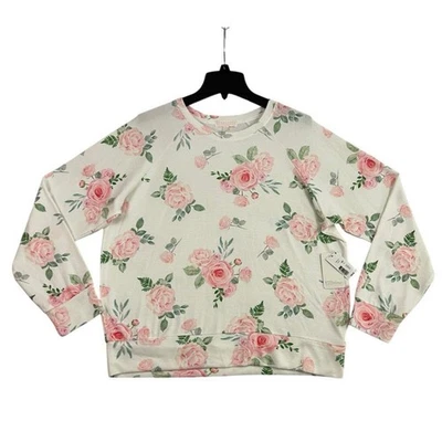 Pijama PJ Salvage Top Grande Floral Estampa Rosa Manga Longa Roupa de Dormir NOVO $68 - Imagem 1 de 4