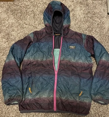 L.L. Bean Invierno Chaqueta/Vellón Niñas Interior Reversible - Niños Talla 8 Foto 1 de 4