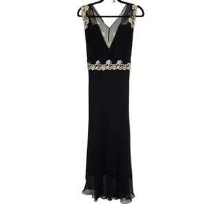 VINTAGE 90s Y2K Jonathan Martin Silk Ruffle Dress Size 16 NWT - Picture 1 of 8