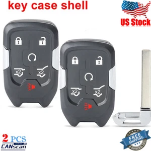 2 for 2015 2016 2017~ 2020 Chevy Suburban Tahoe GMC Yukon XL Key Fob Shell Case - Picture 1 of 9