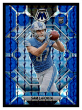 2023 Panini Mosaic Prizm Blue RC Sam LaPorta Detroit Lions 56/99 #360
