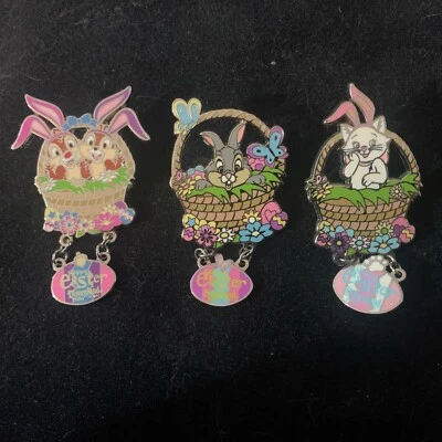 Happy Easter 2006 Collection - Chip and Dale,Marie And Thumper Disney Pin VHTF - Image 1 of 4