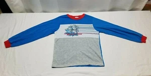 Vintage Blue Roaring Angels Fighter Jet Pajamas Top Long Sleeve Shirt Carters LG - Picture 1 of 12