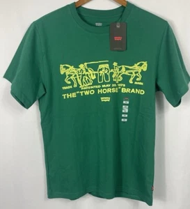 Levi's Relaxed Men's T-Shirt 'The "Two Horse" Brand' NWT - Picture 1 of 15