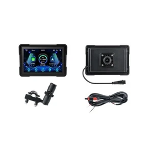 5" IPS Motorcycle GPS Navigation CarPlay Android Auto Dual Bluetooth Waterproof - Picture 1 of 19