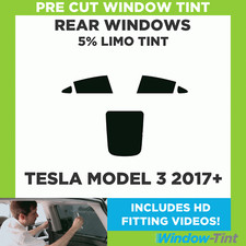 Pre Cut Window Tint - Tesla Model 3 2017+ - 5% Limo Rear