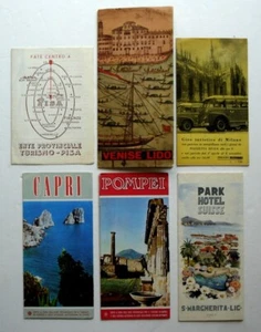 Lot of 6 Vintage Italy Travel Brochures, 1950s, Capri, Milan, Pompei ... - Picture 1 of 2