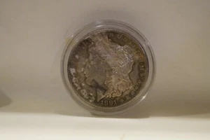 Dollaro d'argento 1881-S Morgan - 90% argento moneta USA - condizione non in circolazione - Foto 1 di 2