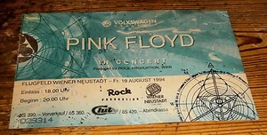 Pink Floyd Konzertkarte Eintrittskarte Ticket 19 August 1994 Flugfeld Wien - Bild 1 von 1